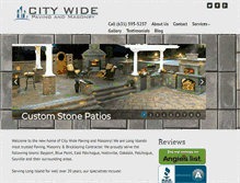 Tablet Screenshot of citywidepavingandmasonry.com